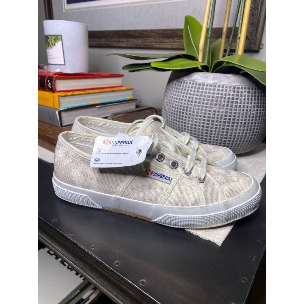 Superga 2750 Tie Dye Low Top Platform Sneaker Grey Women's Size 7 - Picture 6 of 12